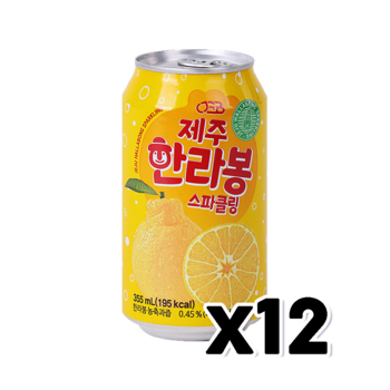 천지개벽 제주한라봉스파클링 캔음료 355ml x 12개