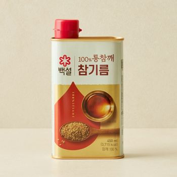 백설 100%통참깨참기름 450ml