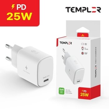 가정용 충전기 템플러 가정용 PD 25W 분리형 1포트 충전기 케이블 제외 TEM-H24-P25U1