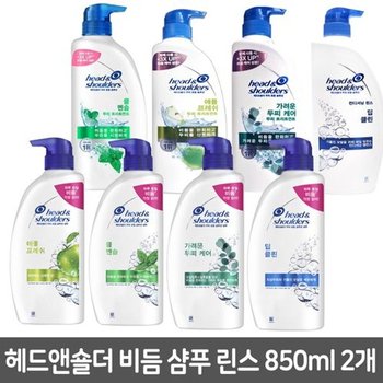 헤드앤숄더 비듬 샴푸 린스 트리트먼트 가려운두피케어 850ml 2개 ...