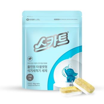 스카트 올인원 타블렛 식기세척기 세제 10g x 60개 무향 식세기_P339334130