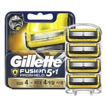 질레트 퓨젼 프로쉴드 옐로우 면도날 벌크형 4입 도루코 면도기 면도날 면도기세트 면도날세트