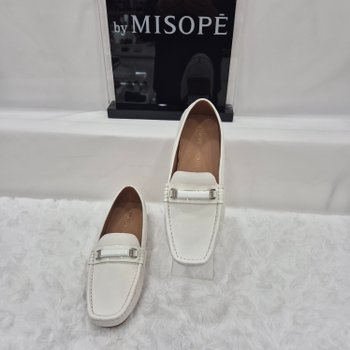 By미소페 여성 클래식 메탈 포인트 로퍼 112HH439GH010 WHITE 2_JJ