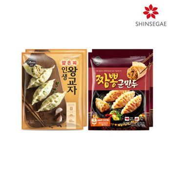 [올반] 얇은피 인생왕교자 455g 2봉 + 짬뽕군만두 315g 2봉(총 1,540g)..[33034931]