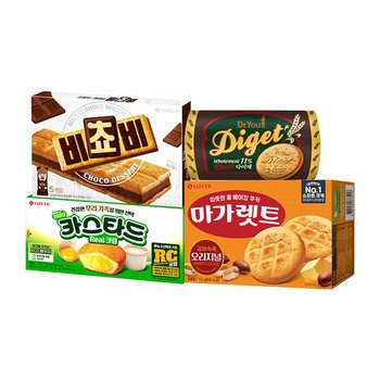 알짜배기 4종 과자세트(비쵸비,다이제,카스타드,마가렛트)