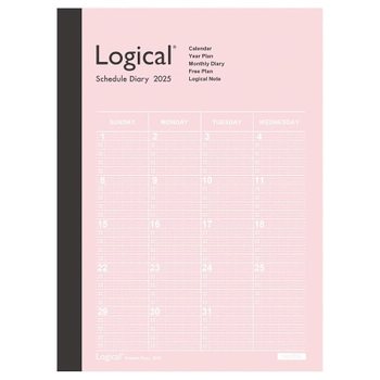 [해외] 로지컬 다이어리 2025년 월간 노트 타입 A/A6/핑크 NS-A602-25AP PT1
