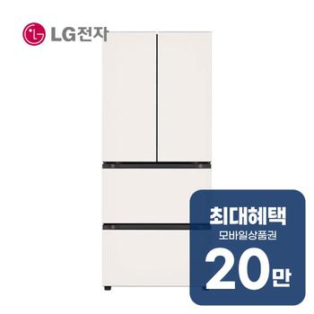 LG 디오스 오브제컬렉션 김치톡톡 김치냉장고 402L (베이지) Z408MEEF23 렌탈 60개월 월 75000원
