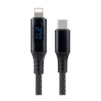 USB 2.0 iOS핀 고속충전 케이블 MM 1M 27LED 디스플레이 480Mbps 고속충전케이블 LED