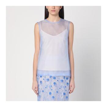 [해외] P.A.R.O.S.H. Sky blue tank top in silk D313076CO/XI_PAROS-046_323-M Blue  [관부가세포