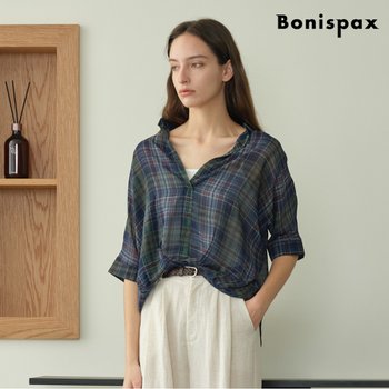 믹스 컬러 체크 타이드 이너 셋트 셔츠 (XP2BA016L0)