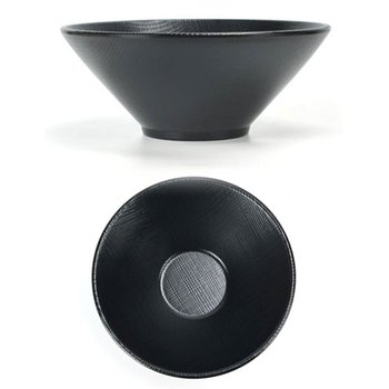 블랙 XF68BW57 멜라민 대접 국수 면그릇 16.3x8.7cm 16호