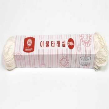 이불 355CZY34 타래실(흰색) 2개 손뜨개실 면뜨개실 이불실 굵은뜨개실 돌잔치실