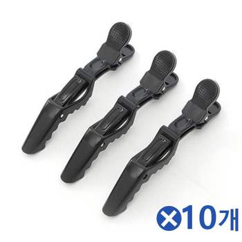 머리고정 악어 미용핀 3p 블랙x10개 헤어집게핀 미용집게 샤크핀 악어핀 미용실집게핀