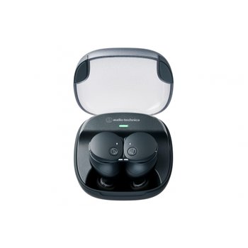 [해외] audio-technica ATH-CKS50TW2 BK 완전 무선 이어폰 Qi 무선 충전 대응 블랙