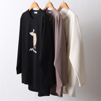 빅사이즈사랑해요 F531L211 큐티햇베어긴팔티셔츠 RI (S9204974)