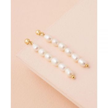 [해외] Moira Hughes - The White Label 모이라 휴즈 더 화이트 레이블 토미 펄 드롭 귀걸이 골드 75305