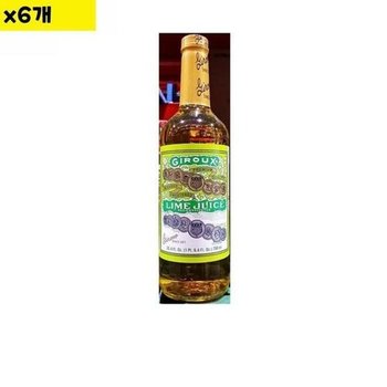 [JHOMP79T_52EQ]식자재 라임즙 지룩스 라임주스 750ml x6개