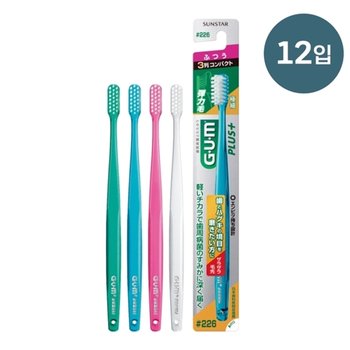 GUM 검 덴탈 브러쉬 226M 12개입 (보통모)