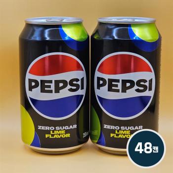 롯데칠성 펩시 제로 라임 355ml 48캔 캔음료 도매 탕비실 탄산음료 뚱캔 (S41329781)