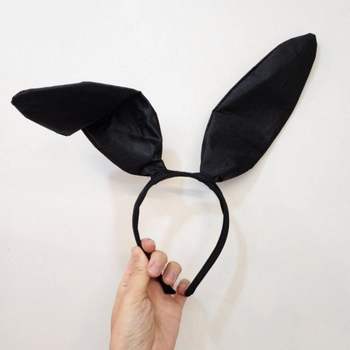 검은 토끼 머리띠 헤어밴드 워터밤 축제용 머리 장식
