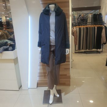 무스탕배색 구스패딩코트 C34D163_BP