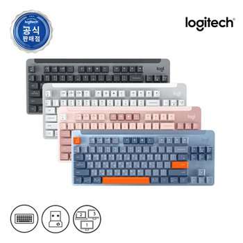 로지텍코리아 공식 로지텍 시그니처 K855 무선 블루투스 기계식 TKL 키보드(적축)
