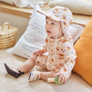 자동차 유아 아기 키즈  플랩캡 유아 수영모자