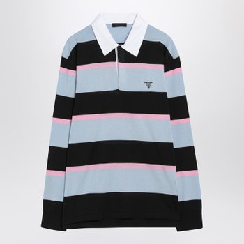 [해외] 실크와 코튼 스트라이프 폴로 UMB990OOO16L3/Q_PRADA-F0002