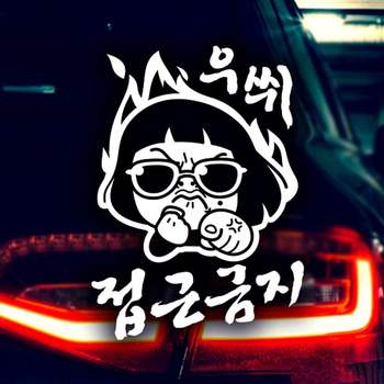 우쒸 AI64PA45 접근금지 초보운전스티커-반사