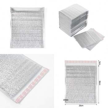 접착식 BW41KF61 은박 보온 보냉봉투 50p세트 보냉팩 25x30