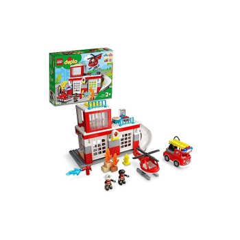 [해외] 레고(LEGO) 듀플로 소방서와 헬리콥터 10970 장난감 블록 유아 선물 2세 이상 남아 여아