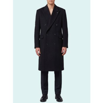 [해외] [해외배송] 26 F/W 라르디니 블랙 더블브레스티드 코트 AC40408ECN65601999 B0022263377