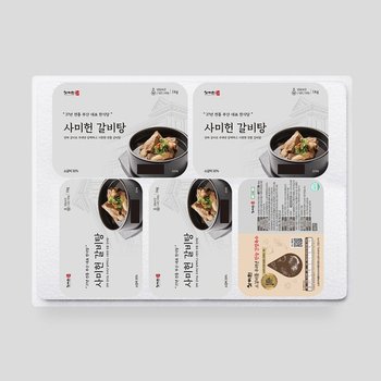 G) 사미헌 갈비탕 1kg 4팩 + 만능 간장 육수 800g 1팩