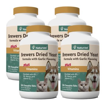 [해외] NaturVet Brewers Yeast 네츄르벳 강아지 애완견 고양이 맥주효모 츄어블 500정 4개