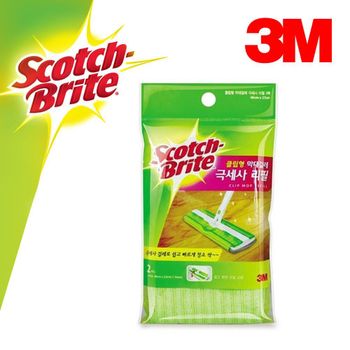 3M062 I0U4N1F5 클립형 막대걸레 극세사 리필2개 40x23cm
