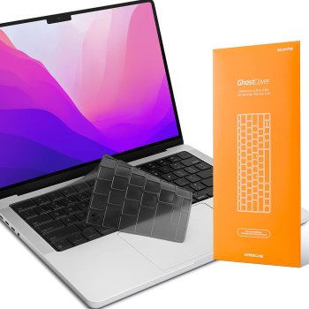 [해외] 고스트커버 프리미엄 초박형 키보드 커버, 2021-2026 MacBook Pro 14 16인치