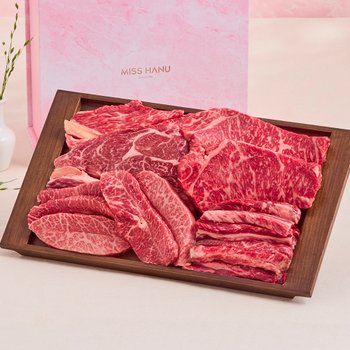 [8월5일부터 순차출고]1++ (9)한우 구이모듬 선물세트 1.4kg 시그니처2호 (등심 400g, 등심300g, 채끝 300g, 한우 로스 200g*2)