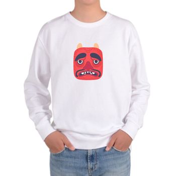 기모맨투맨 가면 마스트 도깨비 사자얼굴 도깨비탈 프린트티셔츠