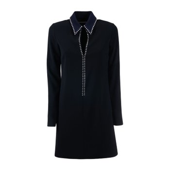 [해외배송] 빅토리아베컴 오픈 프런트 시프트 원피스DRVV560 BLACK