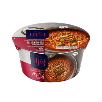 The 미식 장인라면 얼큰한맛 컵라면 큰컵용기면 106g x 10개