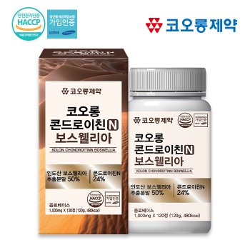 코오롱제약 콘드로이친N보스웰리아 1000mg_120정[4개월분],1000mgx120정[4개월분]