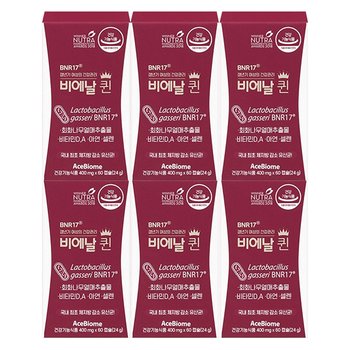 BNR17 갱년기유산균 비에날퀸 (60캡슐x6개)