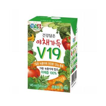 야채가득 V19 야채주스 베지밀 145ml, 72개 (S34056041)