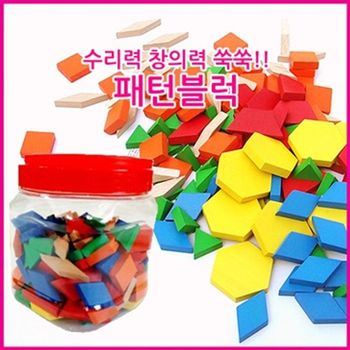 큰솔교육 941FJH67 KSE367 패턴블럭(플라스틱통) 가베 학교교구 교구 큰