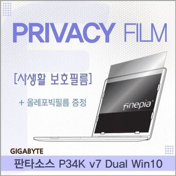 기가바이트 판타소스 Dual 거치식 Privacy정보보호필름 P34K v7 Win10용