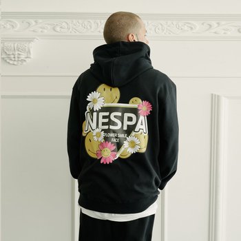 주식회사 마이스탈 [당일발송/타임특가] 빅삼각스마일 오버핏 후드티 후드 티셔츠 커플 빅사이즈 남녀공용 SID_0027