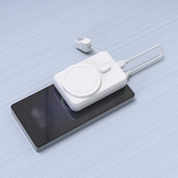 갤럭시 아이폰 맥세이프 보조배터리 C포트 화이트 동시 충전 스트랩 플레이트 포함 5000mAh