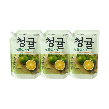 참그린 주방세제 청귤 산뜻 설거지 리필 1kg x3 (S12473232)