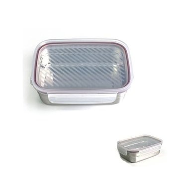 반찬통 밀폐 5호 용기 스텐 직사각 (WD75319)