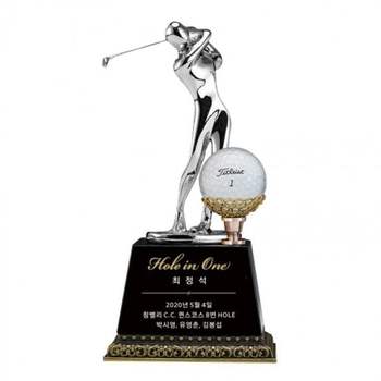 소형 골프트로피 실버골프상패 홀인원 기념패패 이글패 트로피 홀인원패